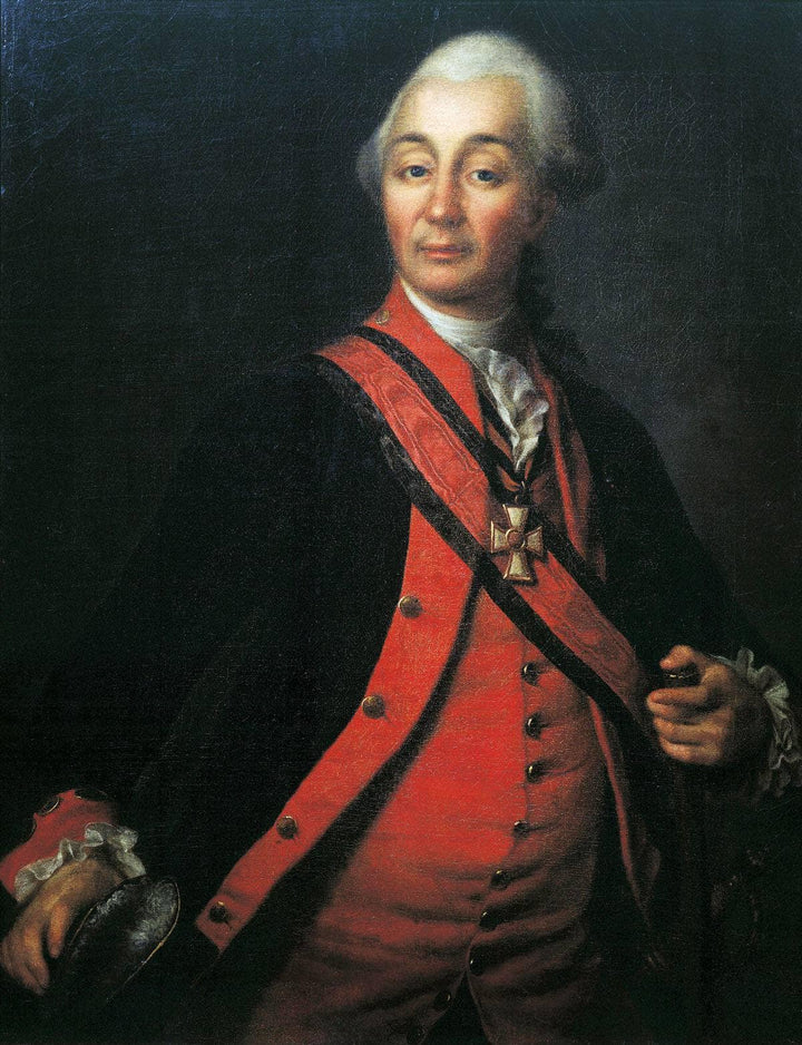 Portrait of Suvorov by Dmitry Levitzky — hand-painted portrait oil painting reproduction on canvas