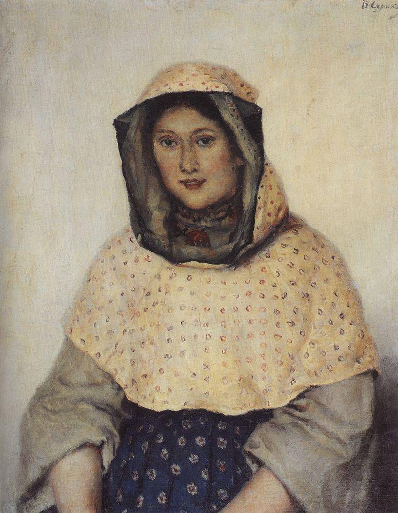 Portrait of T. K. Domozhilova - Vasily Surikov