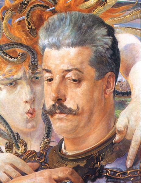 Portrait of Tadeusz BÅotnicki with Medusa - Jacek Malczewski