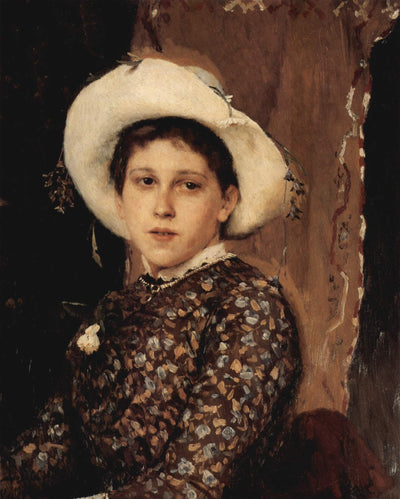 Portrait of Tatjana A. Mamontowa in modern living room