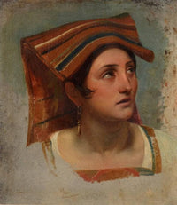 Portrait of Teresina by Jean Victor Schnetz — hand-painted portrait oil painting reproduction on canvas