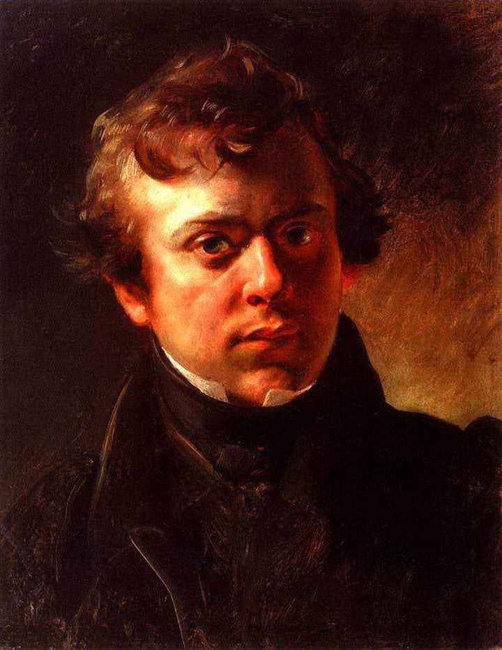 Portrait of the architect A. Gornostaev by Karl Bryullov — hand-painted portrait oil painting reproduction on canvas