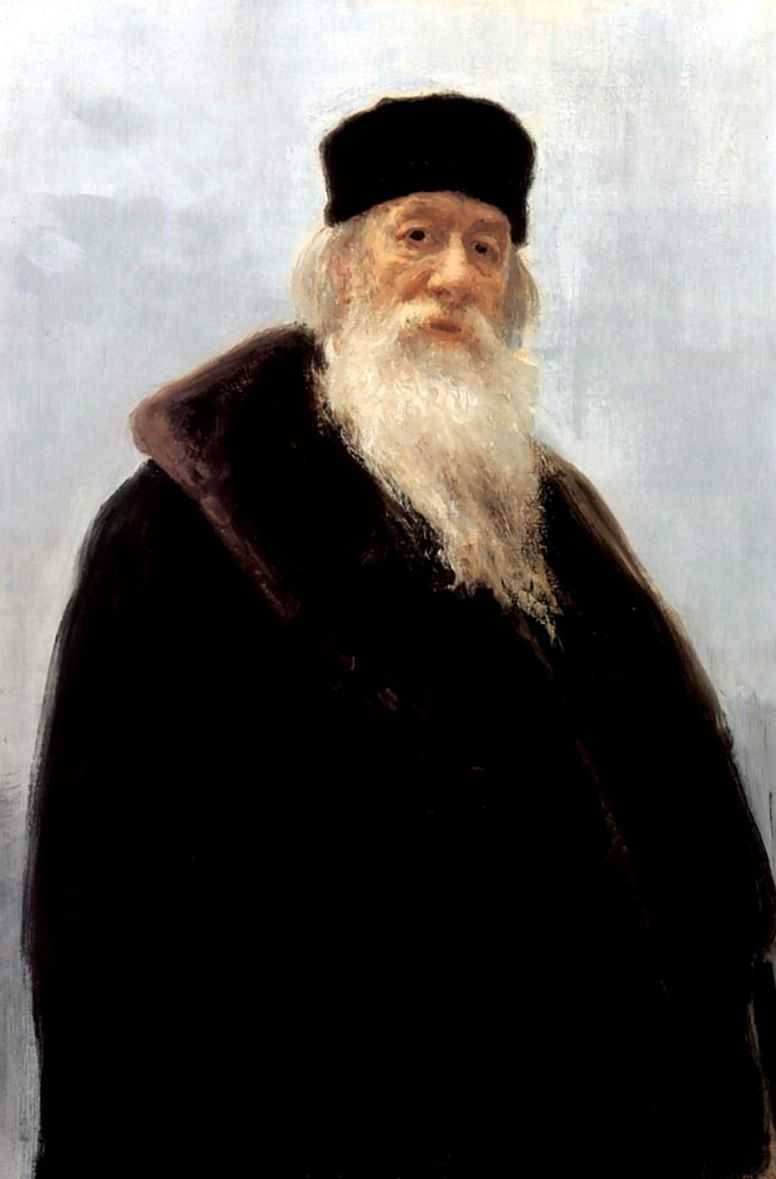 Portrait of the Art Critic Vladimir Stasov by Ilya Repin — hand-painted portrait oil painting reproduction on canvas