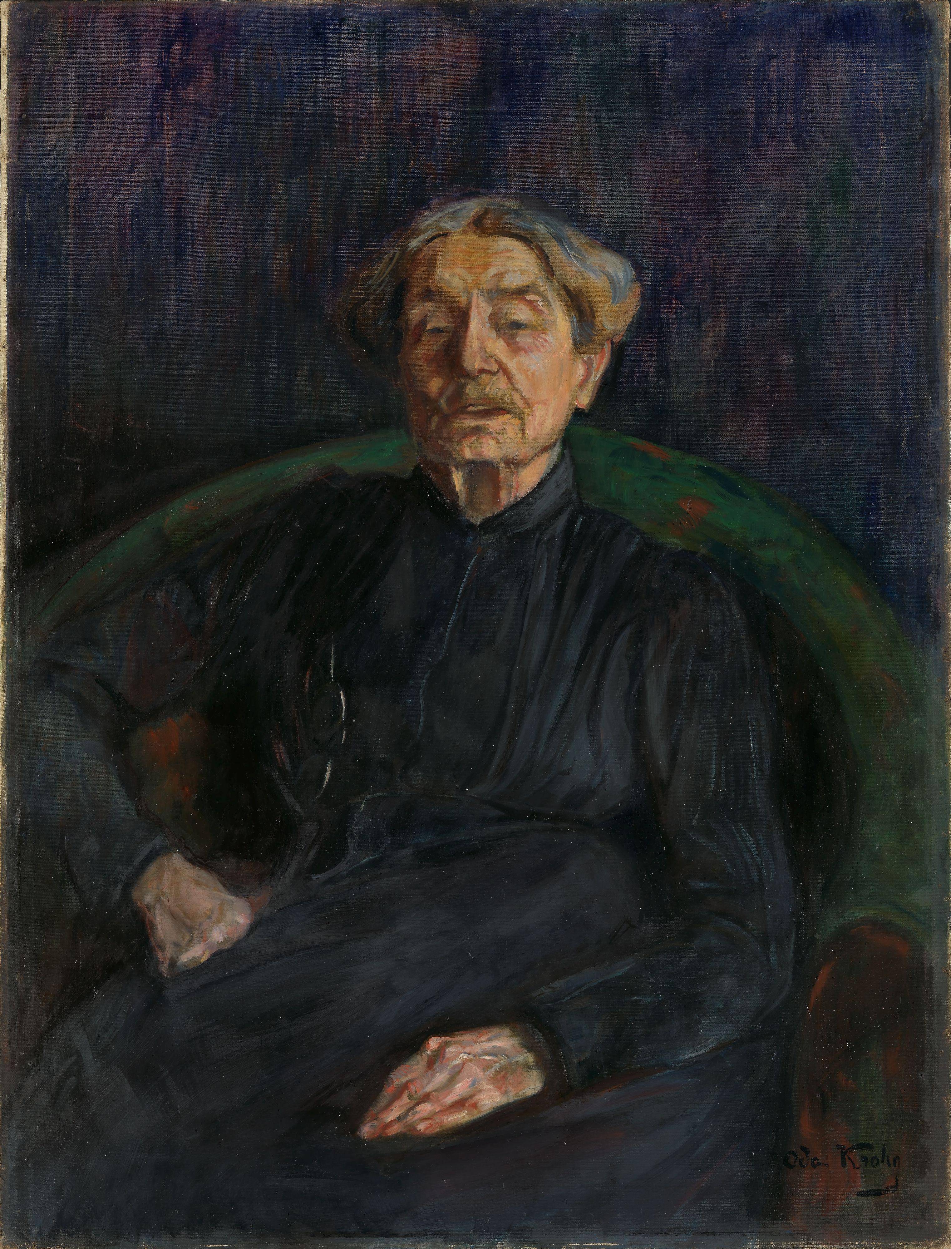 Portrait of the Artist Aasta Hansteen - Oda Krohg