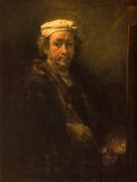 Portrait of the Artist at His Easel, detail of the face