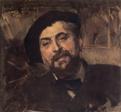 Portrait of the Artist Ernest Ange Duez in kitchen