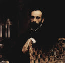 Portrait of the artist Isaak Ilyich Levitan by Valentin Serov — male oil painting wall art, Realism