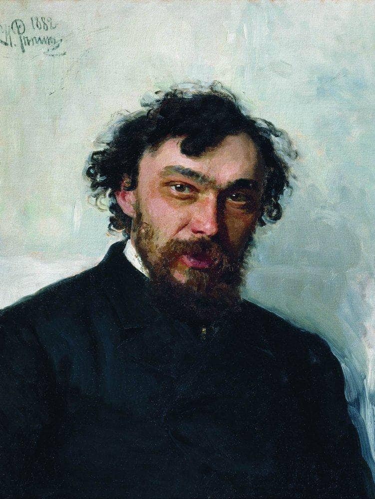 Portrait of the Artist Ivan P. Pohitonov by Ilya Repin — hand-painted portrait oil painting reproduction on canvas