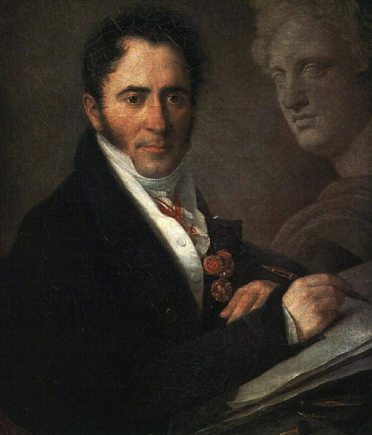 Portrait of the Artist N.I. Utkin with a Pencil - Vasily Tropinin