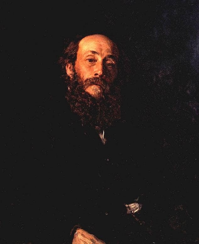 Portrait of the Artist Nikolay Gay by Ilya Repin — hand-painted portrait oil painting reproduction on canvas
