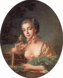 Portrait of the artist`s daughter by Francois Boucher — male oil painting wall art, Rococo