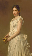 Portrait of the artist's daughter, Johanna Knaus by Ludwig Knaus — male oil painting wall art, Academicism