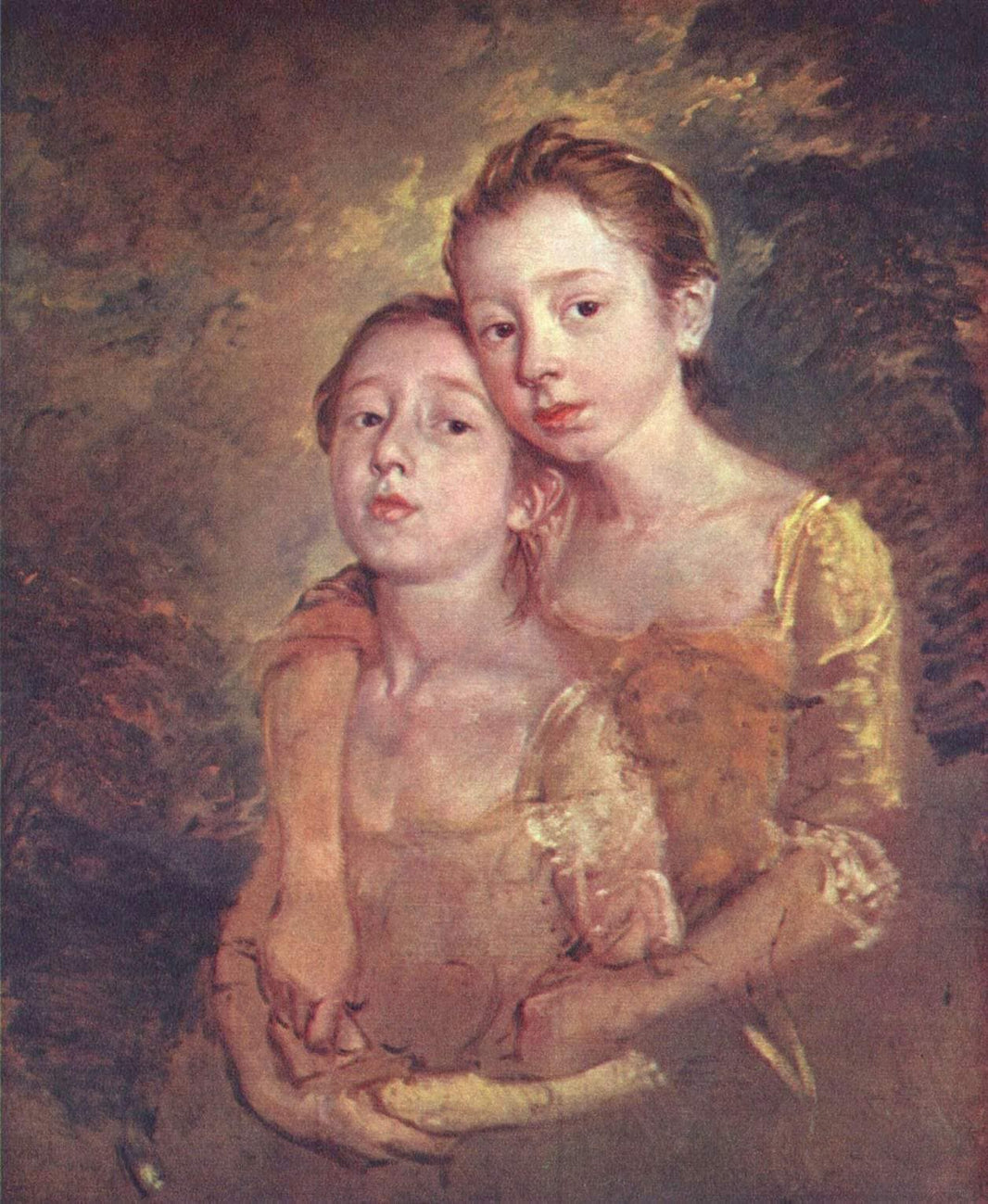 Portrait of the artist's daughter with a cat by Thomas Gainsborough — hand-painted portrait oil painting reproduction on canvas