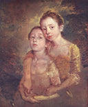 Portrait of the artist's daughter with a cat by Thomas Gainsborough — male oil painting wall art, Rococo