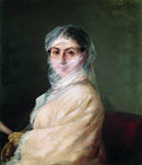 Portrait of the Artist's Wife Anna Burnazyan by Ivan Aivazovsky — male oil painting wall art, Romanticism