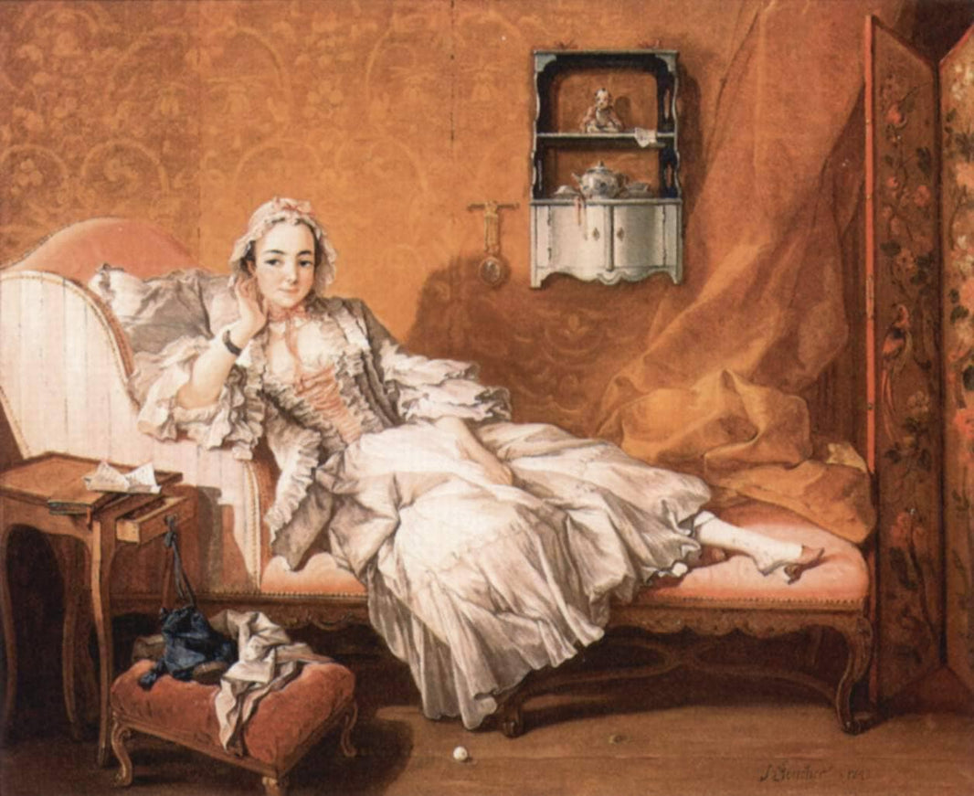 Portrait of the artist`s wife by Francois Boucher — hand-painted portrait oil painting reproduction on canvas