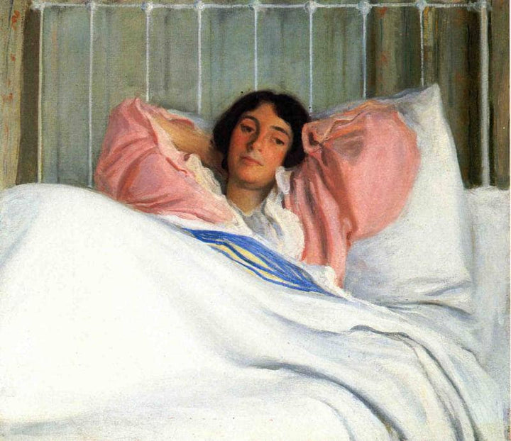 Portrait of the Artist's Wive Edity by Joseph DeCamp — hand-painted portrait oil painting reproduction on canvas