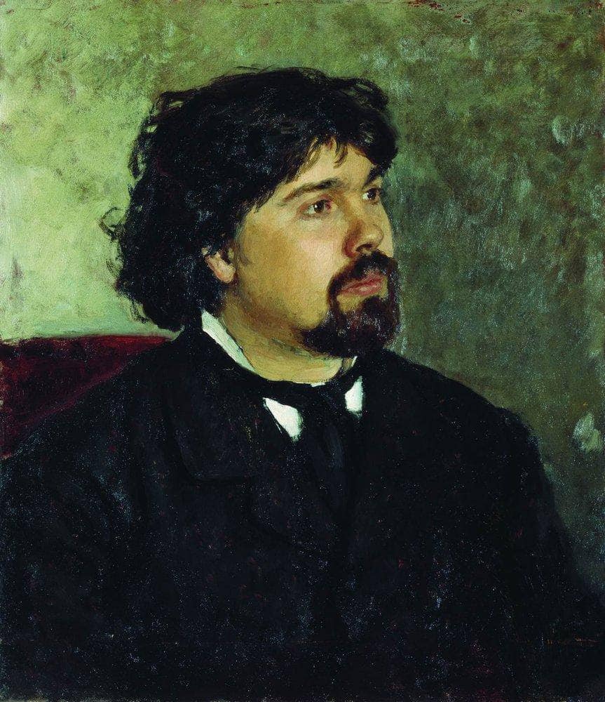 Portrait of the Artist Vasily Surikov by Ilya Repin — hand-painted portrait oil painting reproduction on canvas
