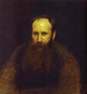 Portrait of the Artist Vasily Vereshchagin by Ivan Kramskoy — male oil painting wall art, Realism