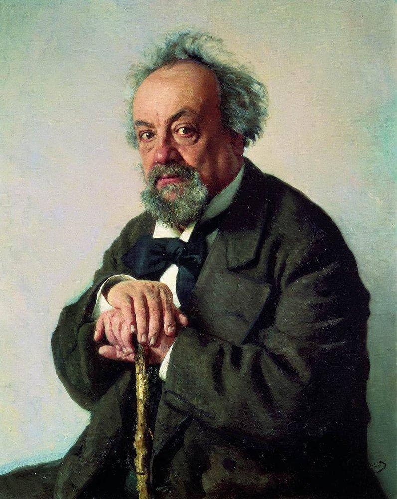 Portrait of the Author Alexey Pisemsky by Ilya Repin — hand-painted portrait oil painting reproduction on canvas