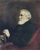 Portrait of the Author Ivan Turgenev by Vasily Perov — male oil painting wall art, Realism