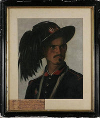 Portrait of the Bersagliere Matteo Orlandi of Massa di Montignoso by Carlo Ademollo — hand-painted portrait oil painting reproduction on canvas