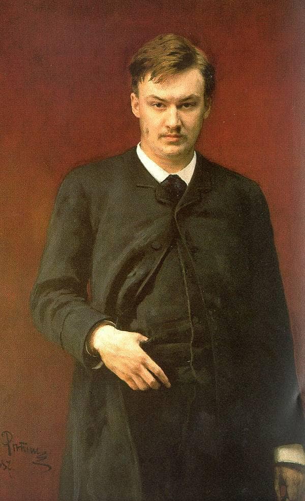 Portrait of the Composer Alexander Glazunov by Ilya Repin — hand-painted portrait oil painting reproduction on canvas