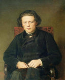 Portrait of the Composer Anton Rubinstein by Vasily Perov — male oil painting wall art, Realism