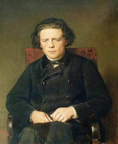 Portrait of the Composer Anton Rubinstein in hallway