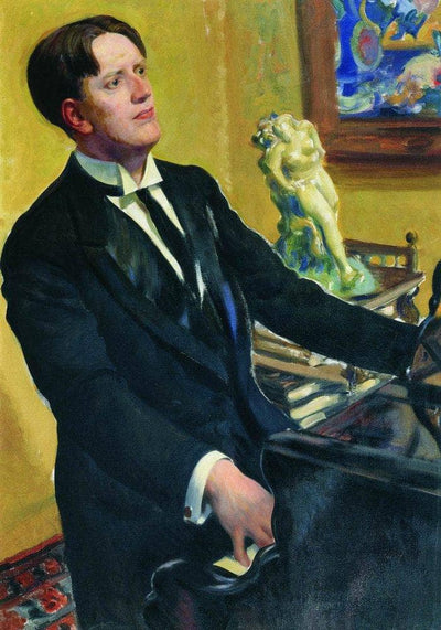 Portrait of the Composer D.V. Morozov in modern living room