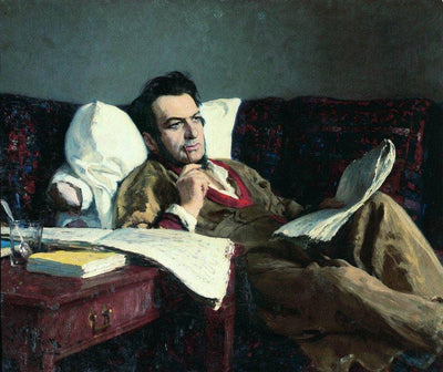Portrait of the Composer Mikhail Glinka in home office