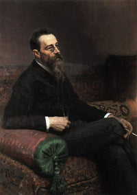 Portrait of the Composer Nikolay Rymsky-Korsakov by Ilya Repin — hand-painted portrait oil painting reproduction on canvas