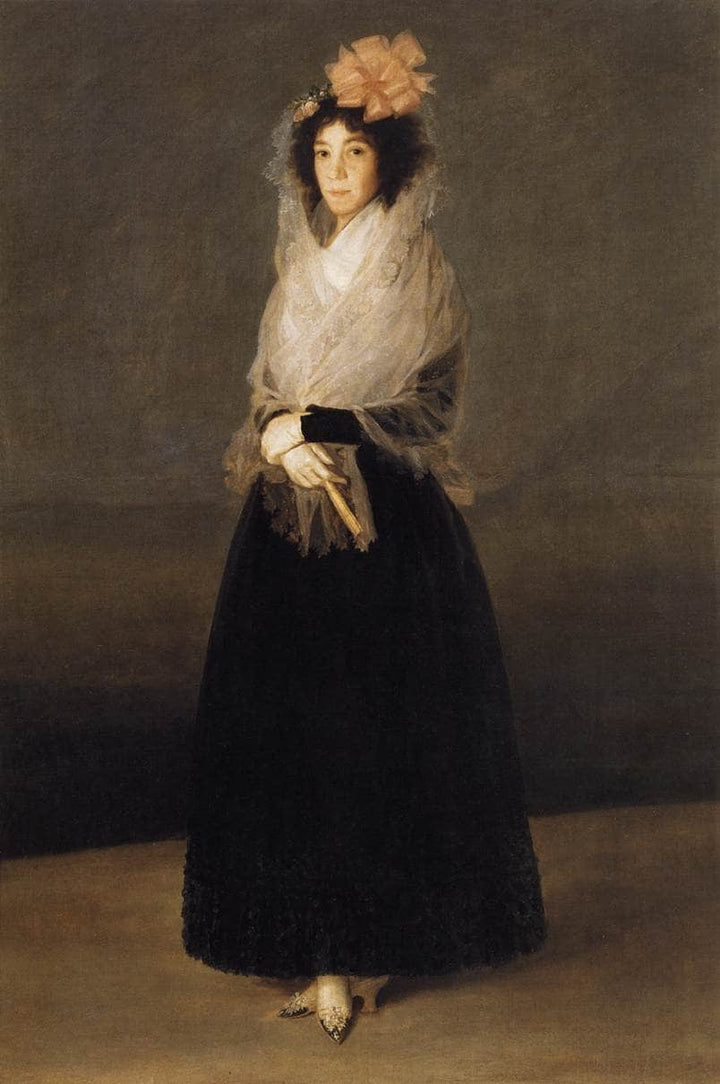 Portrait of the Countess of Carpio, Marquesa de la Solana by Francisco Goya — hand-painted portrait oil painting reproduction on canvas