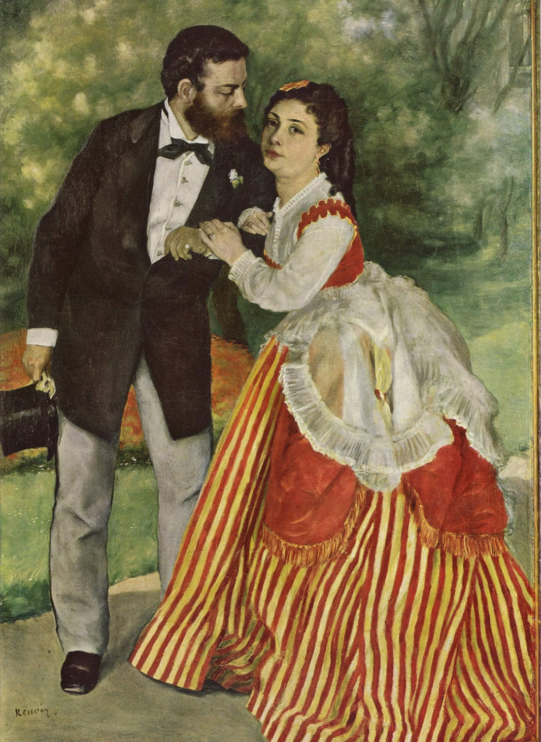 Alfred Sisley and His Wife by Pierre-Auguste Renoir — hand-painted portrait oil painting reproduction on canvas
