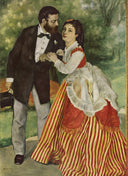Alfred Sisley and His Wife by Pierre-Auguste Renoir — vintage oil painting wall art, Impressionism