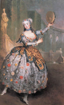 Portrait of the dancer Barbara Campanini aka La Barbarina by Antoine Pesne — male oil painting wall art, Rococo
