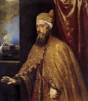 Portrait of the Doge Francesco Venier by Titian — hand-painted portrait oil painting reproduction on canvas