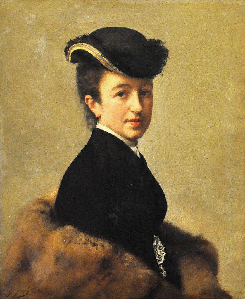 Portrait of the Duchesse d'Uzès in hunting dress - Gustave Jacquet