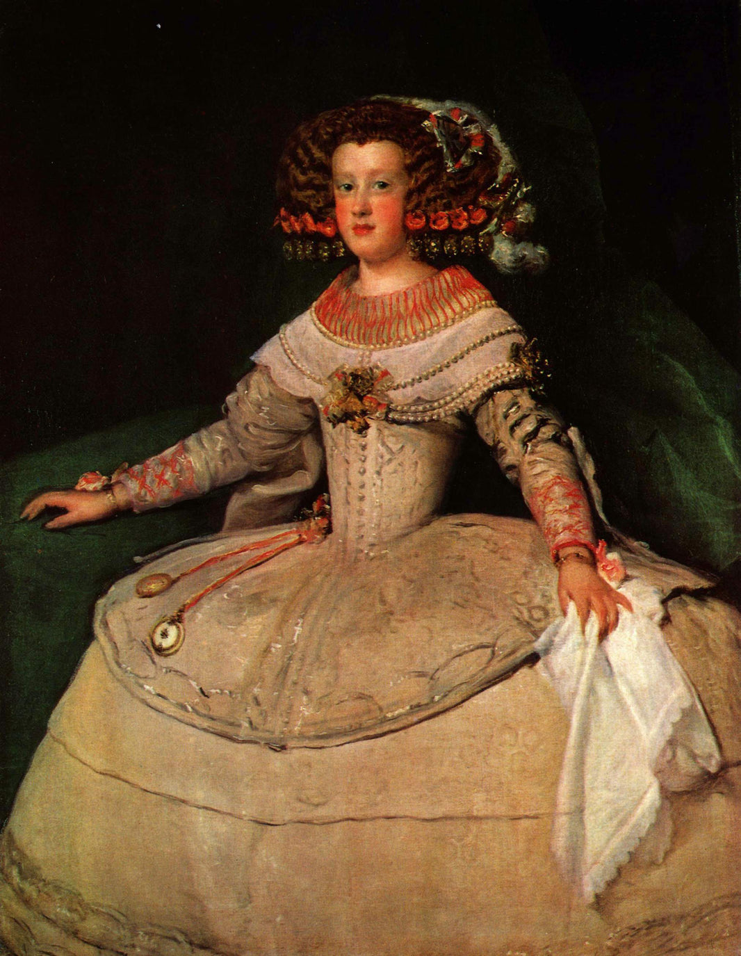 Portrait of the Infanta Maria Teresa future Queen Marie Therese of France by Diego Velazquez — hand-painted portrait oil painting reproduction on canvas