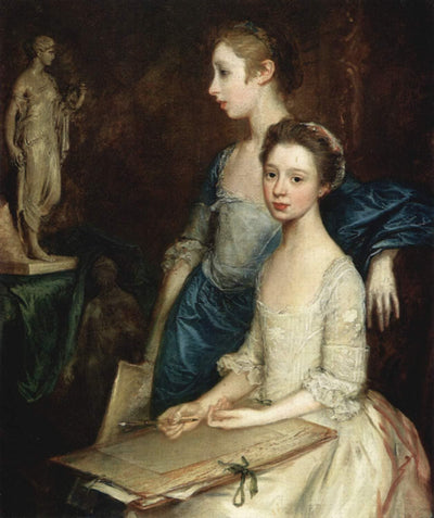 Portrait of the Molly and Peggy in master bedroom