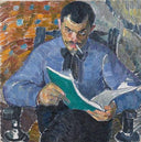 Portrait of the painter Burdanov by Oleksandr Bogomazov — male oil painting wall art, Post Impressionism