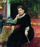 Portrait of the philanthropist Olga Sergeyevna Aleksandrova-Heinz by Ilya Repin — female oil painting wall art, Realism