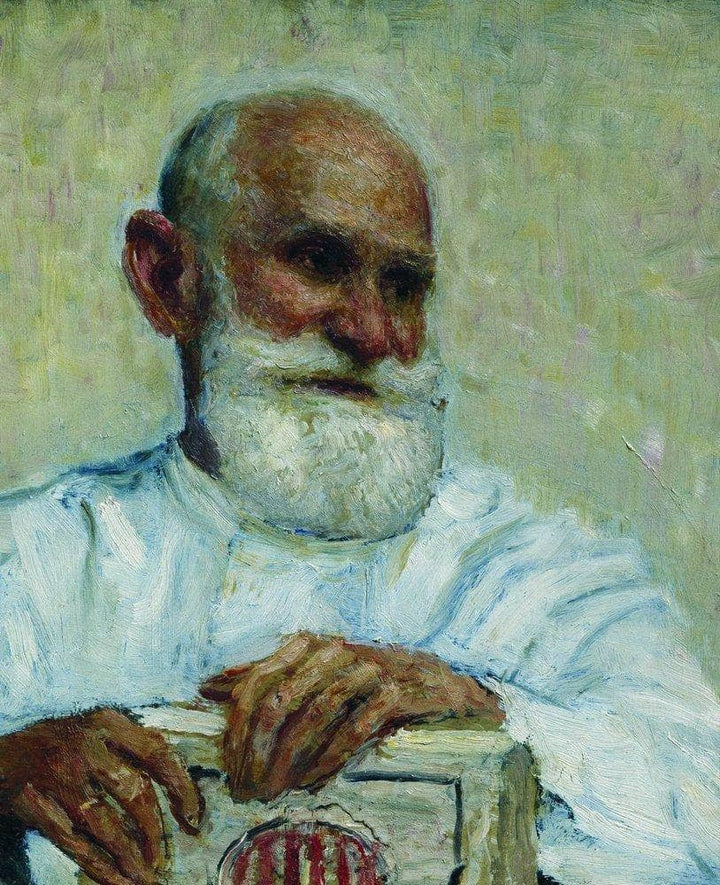 Portrait of the physiologist Ivan Petrovich Pavlov by Ilya Repin — hand-painted portrait oil painting reproduction on canvas
