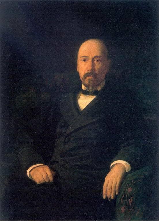 Portrait of the Poet Nikolay Nekrasov by Nikolai Ge — hand-painted portrait oil painting reproduction on canvas