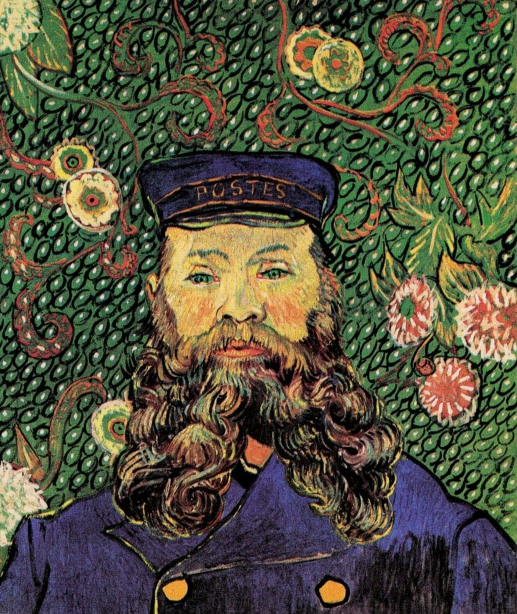 Portrait of the postman Joseph Roulin by Vincent van Gogh — hand-painted portrait oil painting reproduction on canvas