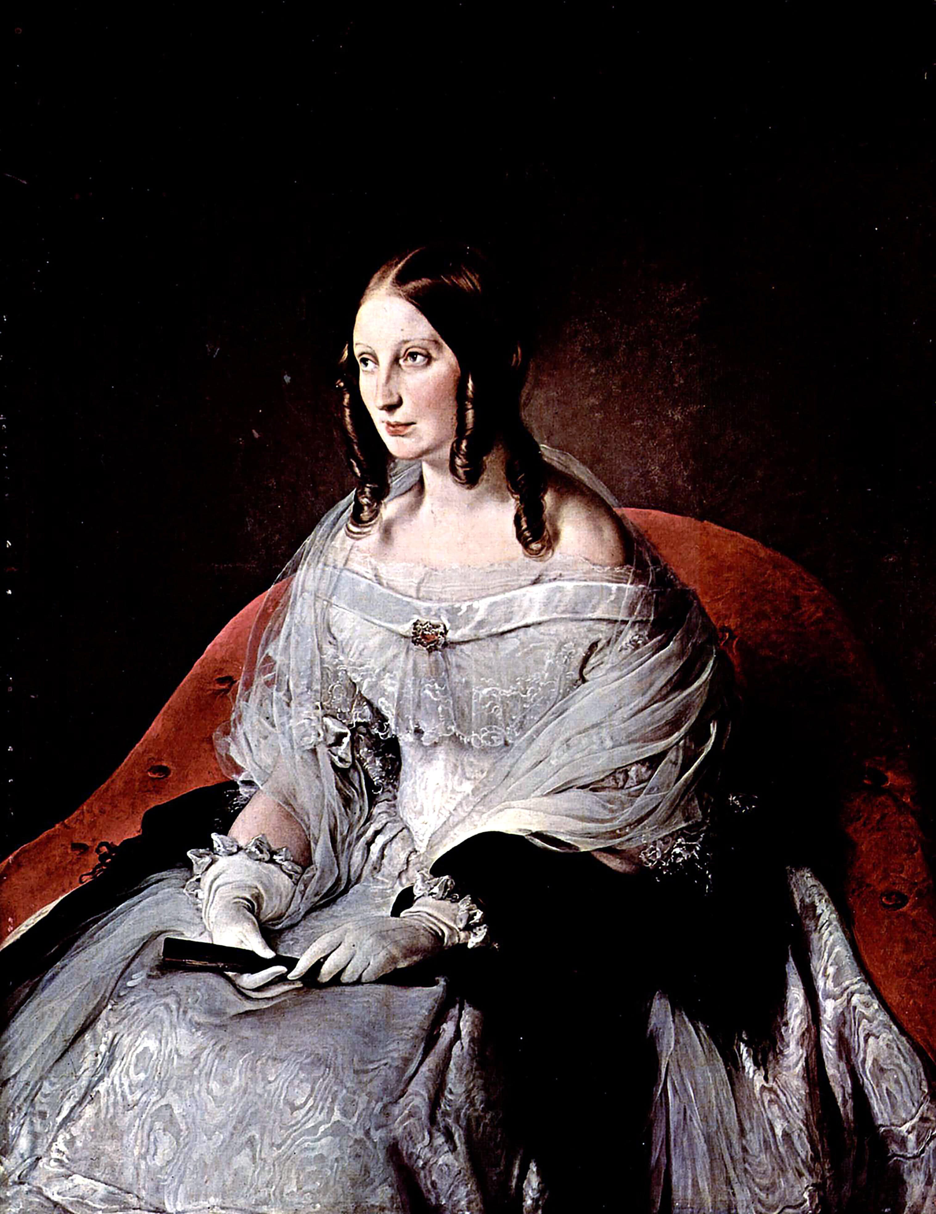 Portrait of the princess di Sant'Antimo - Francesco Hayez