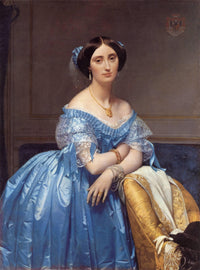 Portrait of the Princesse de Broglie by Jean Auguste Dominique Ingres — hand-painted portrait oil painting reproduction on canvas