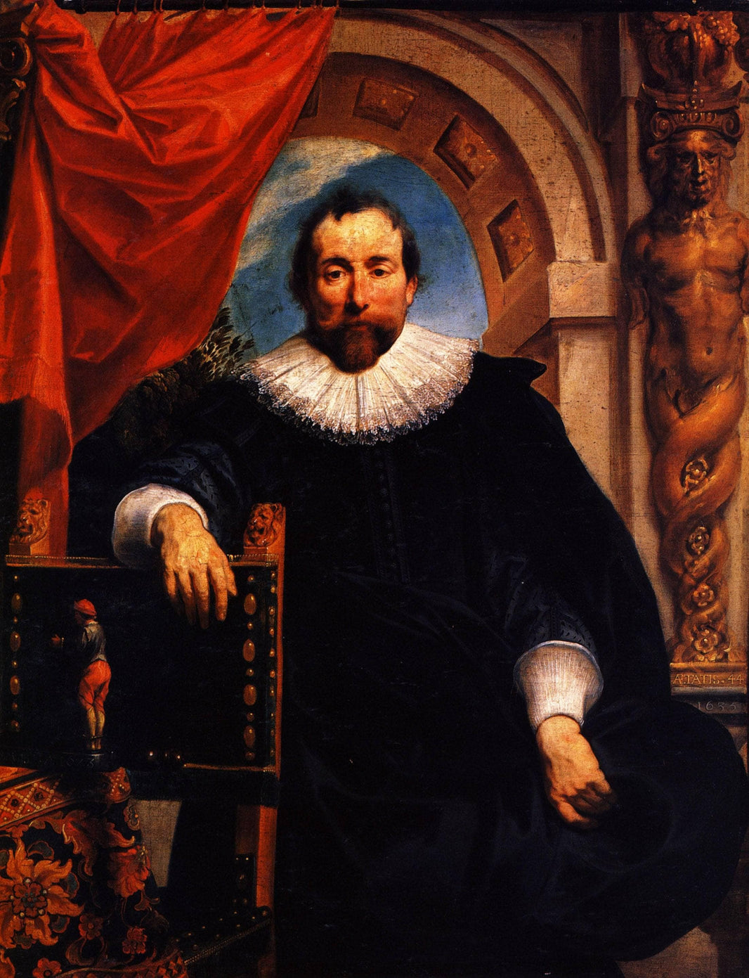 Portrait of the Rogier Witer by Jacob Jordaens — hand-painted portrait oil painting reproduction on canvas