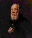 Portrait of the sculptor Jacopo Sansovino by Tintoretto — male oil painting wall art, Mannerism Late Renaissance