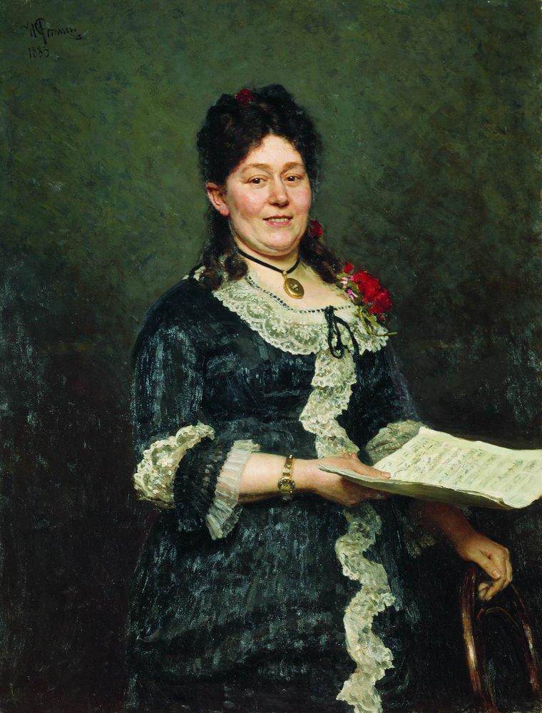 Portrait of the Singer Alexandra Molas - Ilya Repin